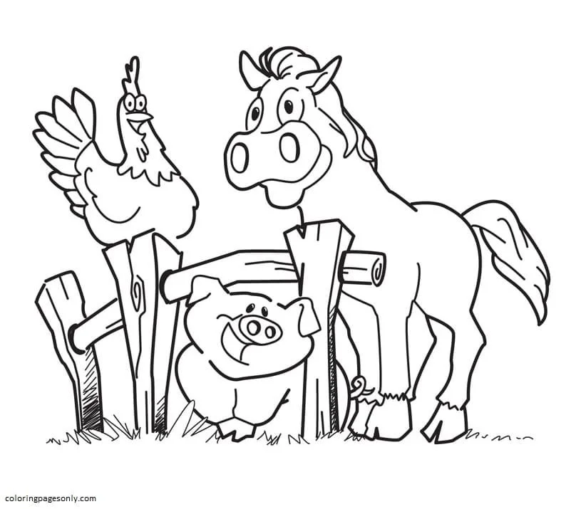 Farm Animal Coloring Pages 53