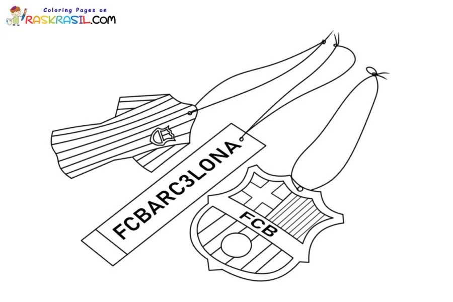 FC Barcelona Para Colorir 5