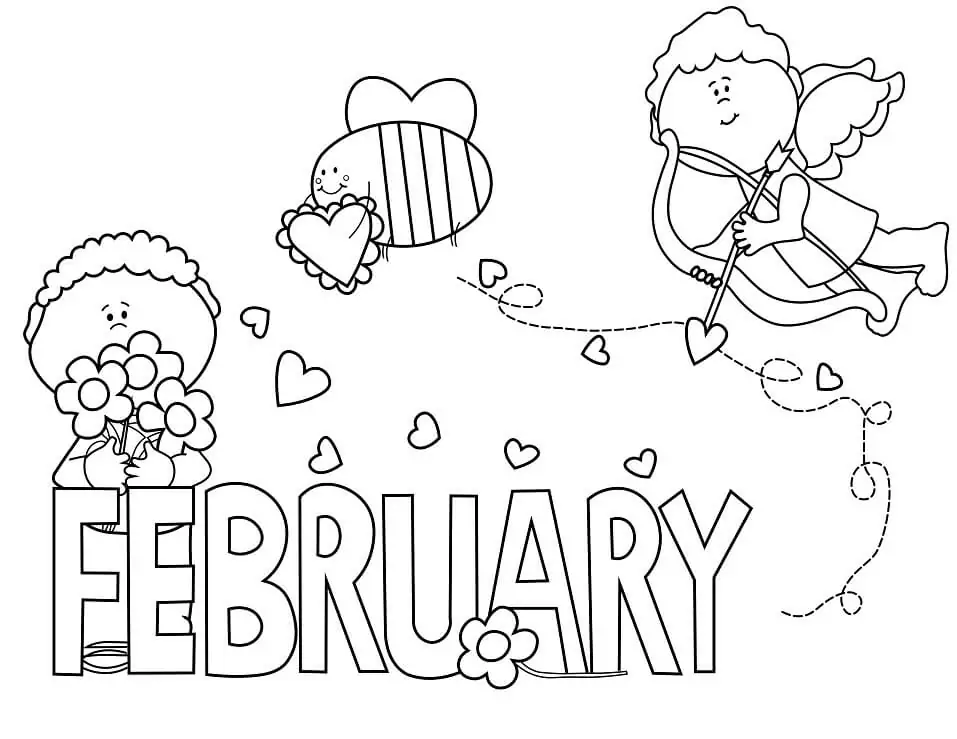 February Coloring Pages 1