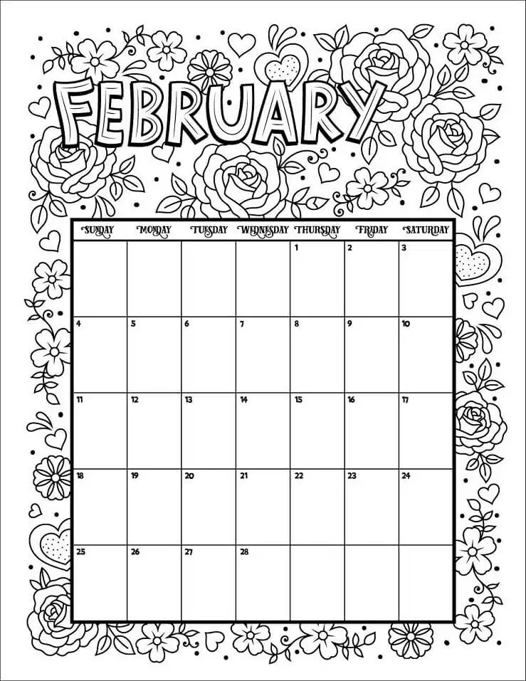 February Coloring Pages 2