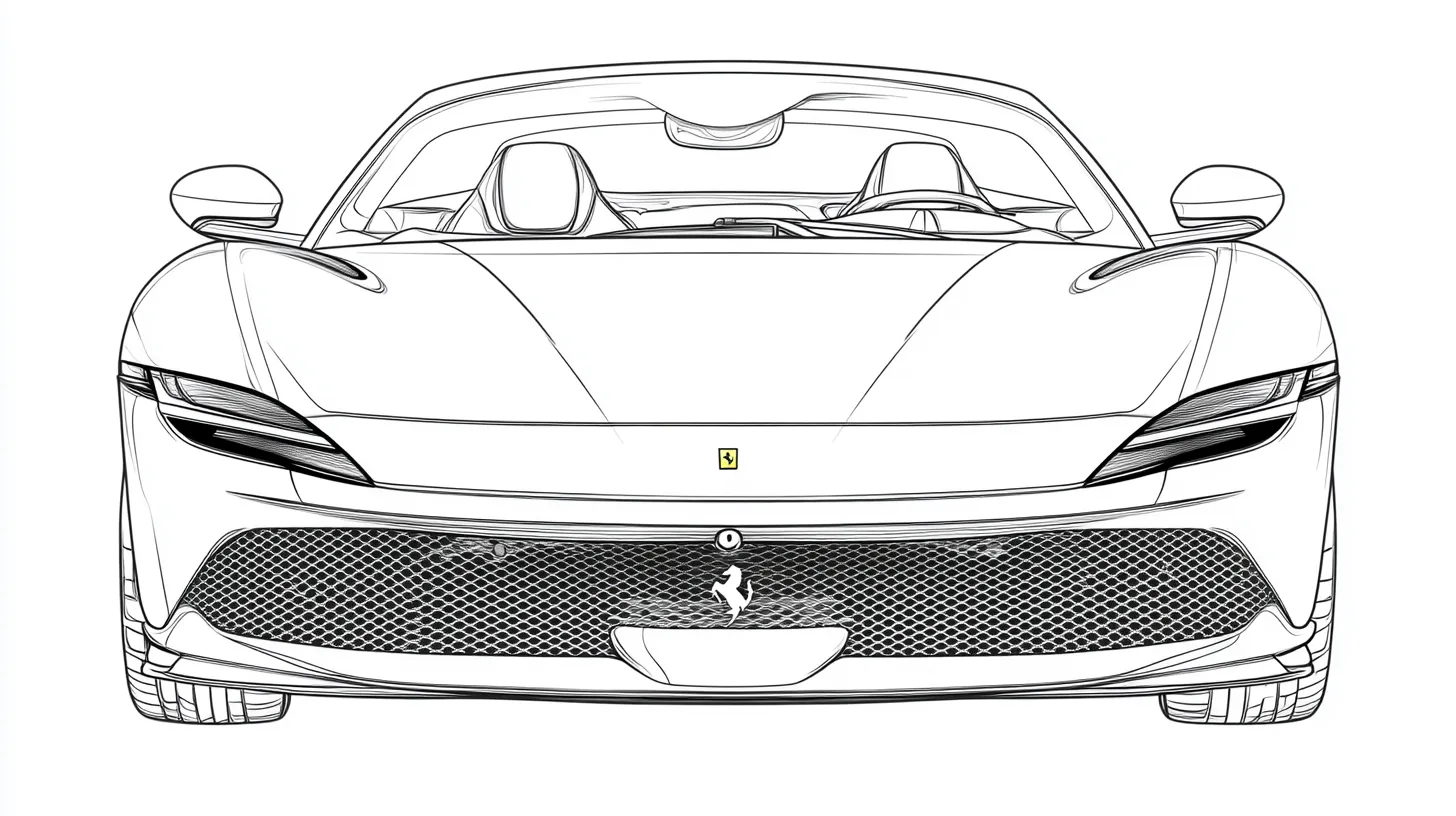 Ferrari Para Colorir 15
