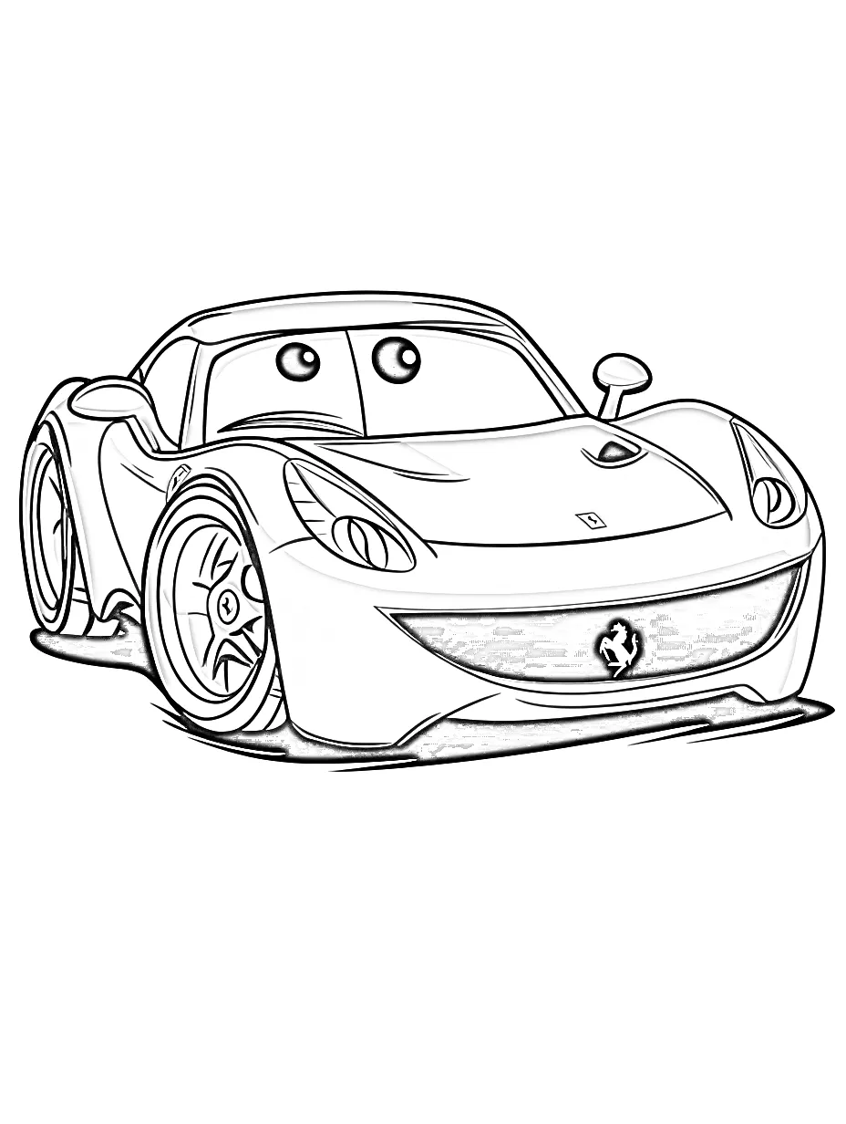 Ferrari Coloring Pages