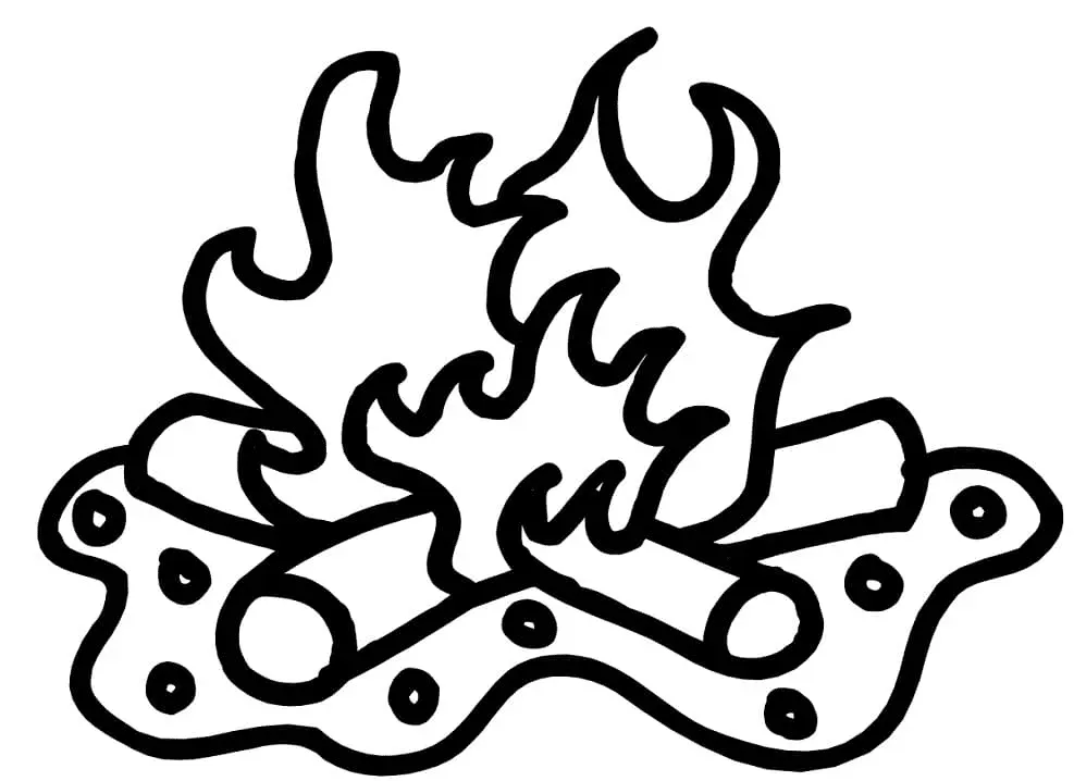 Desenhos de Fogo Para Colorir