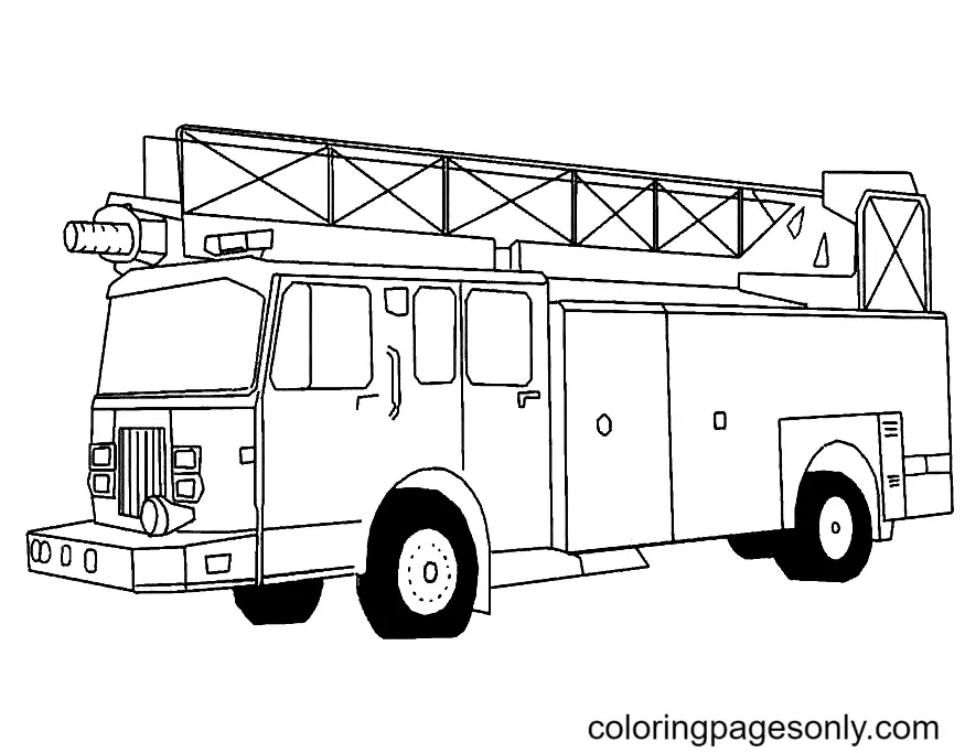 Camiones De Bomberos Para Colorear 12