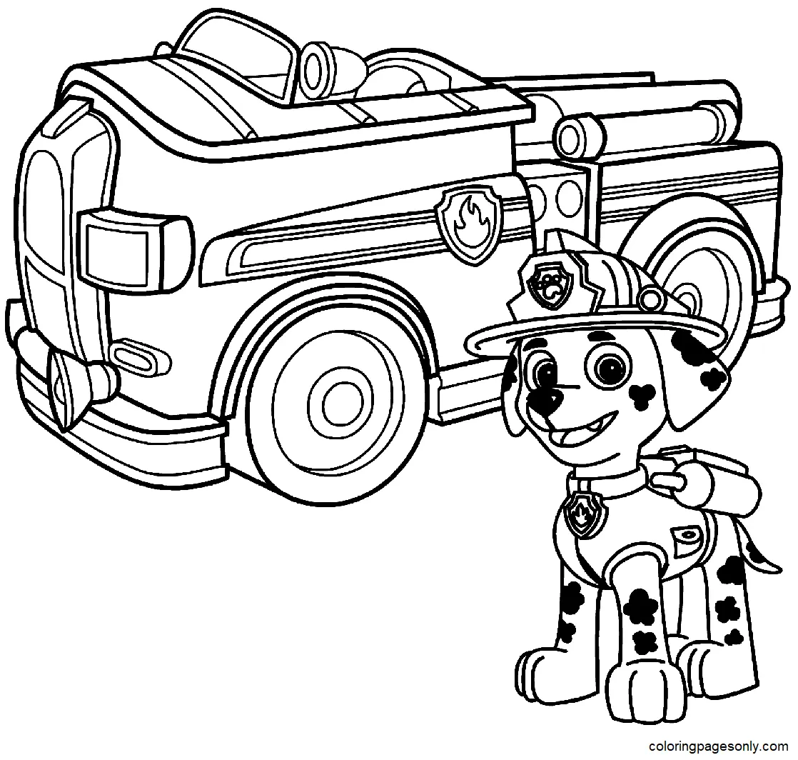 Camiones De Bomberos Para Colorear 2