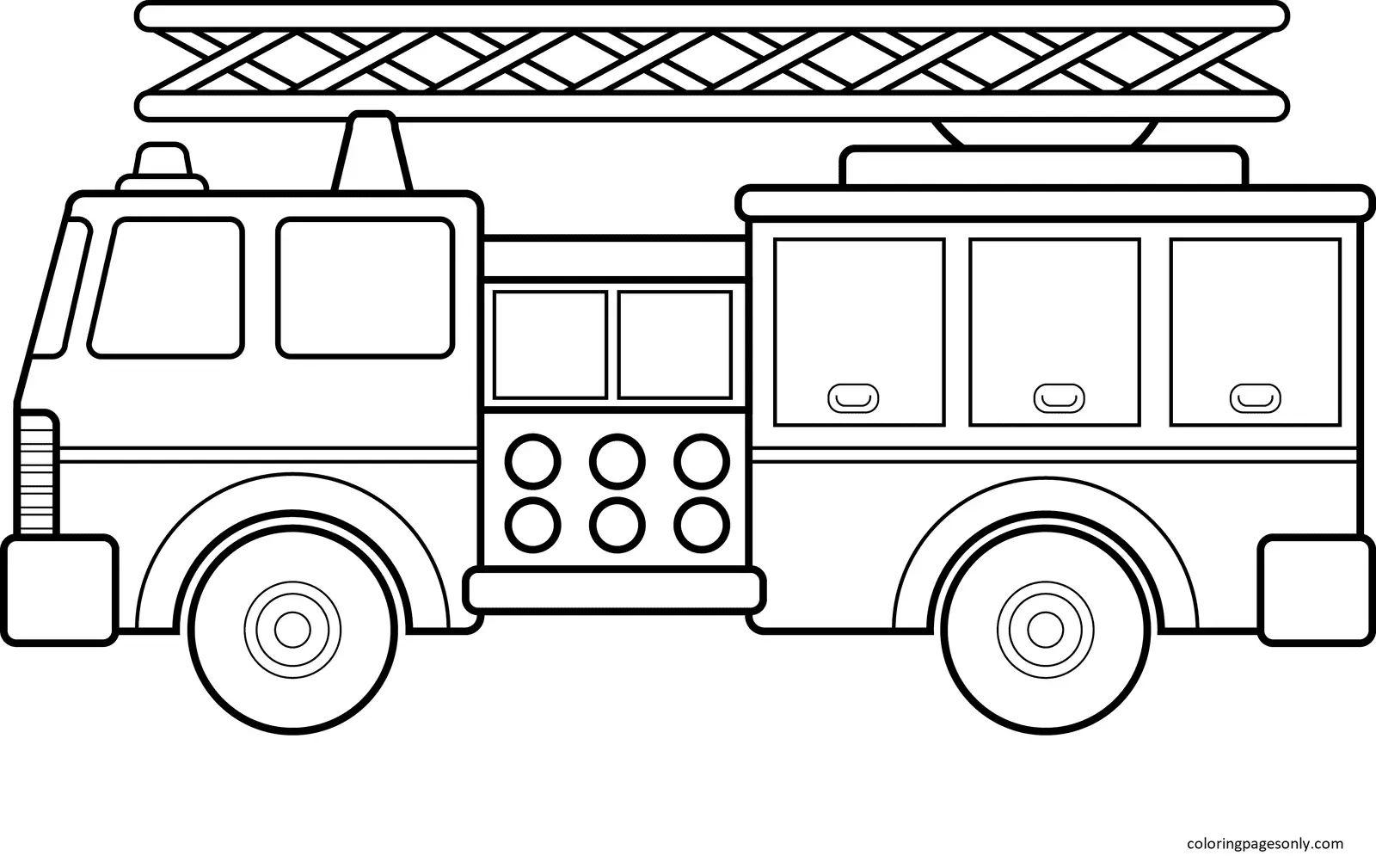 Camiones De Bomberos Para Colorear 3