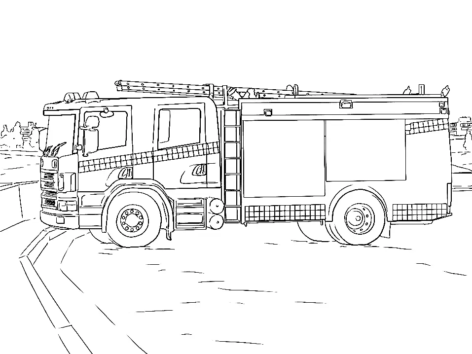 Camiones De Bomberos Para Colorear 36