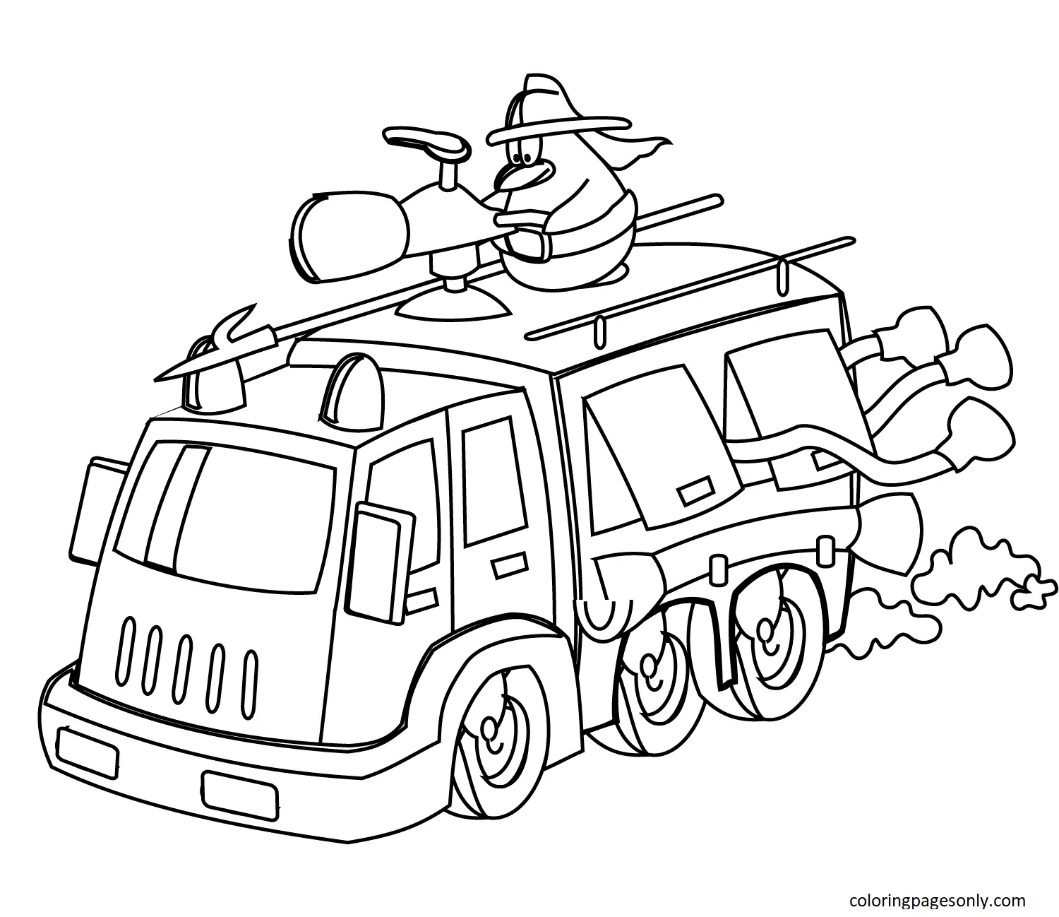 Camiones De Bomberos Para Colorear 5