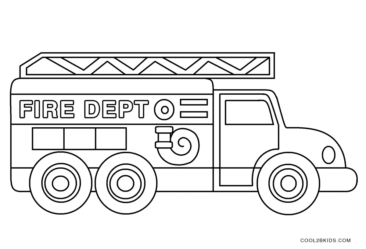 Camiones De Bomberos Para Colorear 6