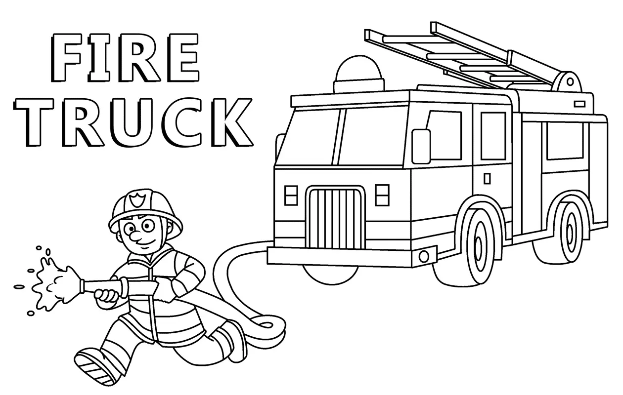 Camiones De Bomberos Para Colorear 8