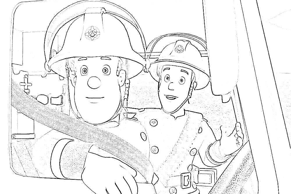 Bombero Para Colorear 11