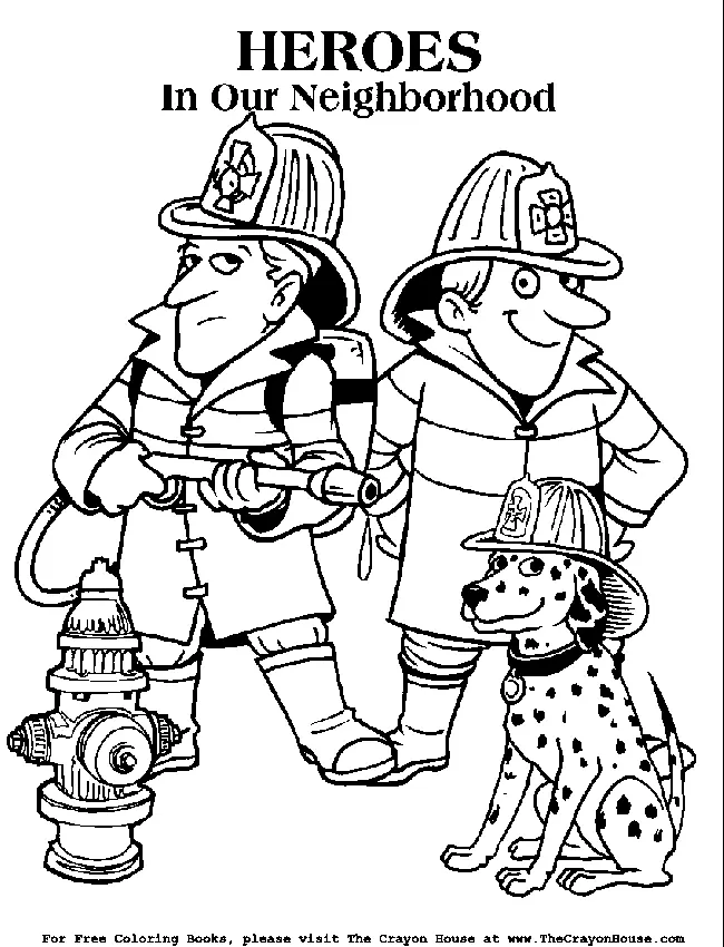Bombero Para Colorear 2