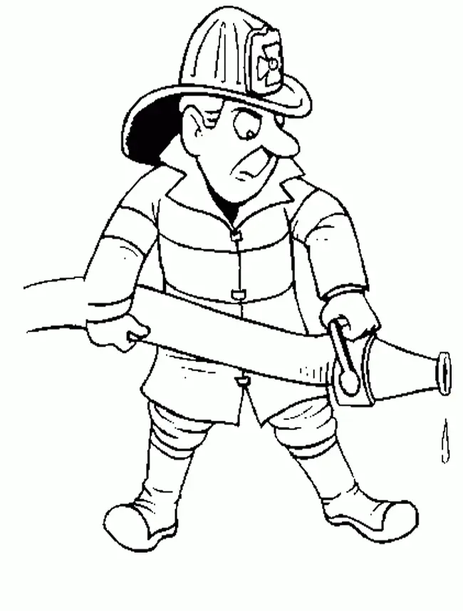 Bombero Para Colorear 23