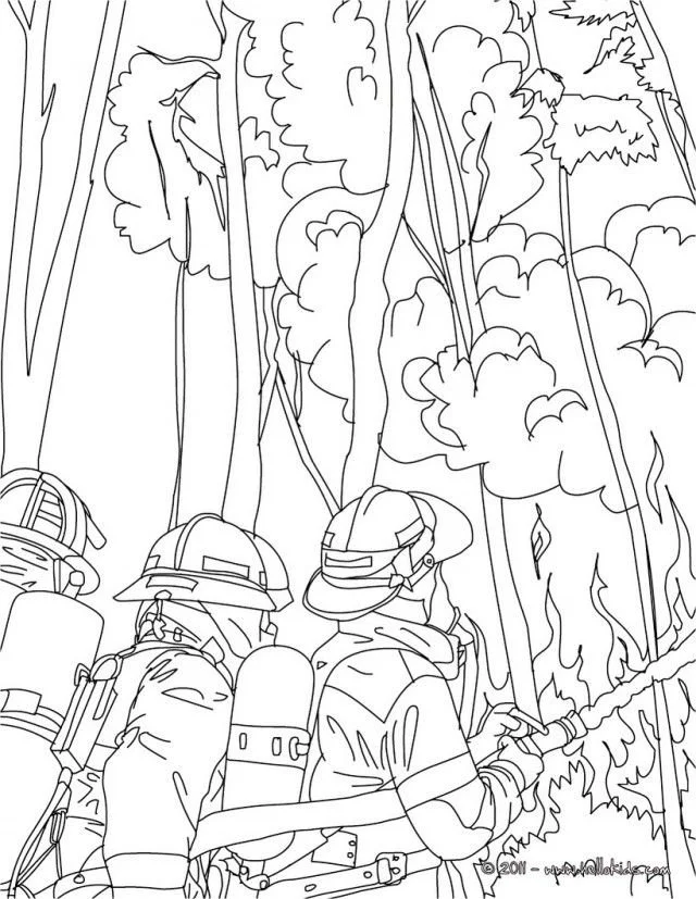 Bombero Para Colorear 24