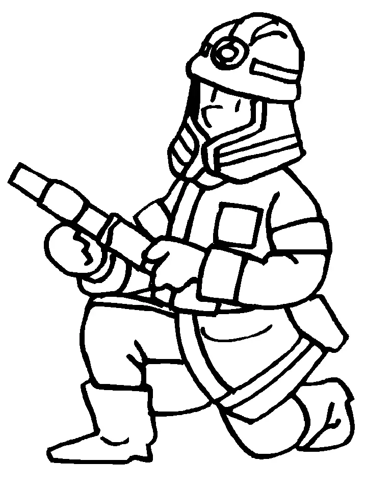 Bombero Para Colorear 44