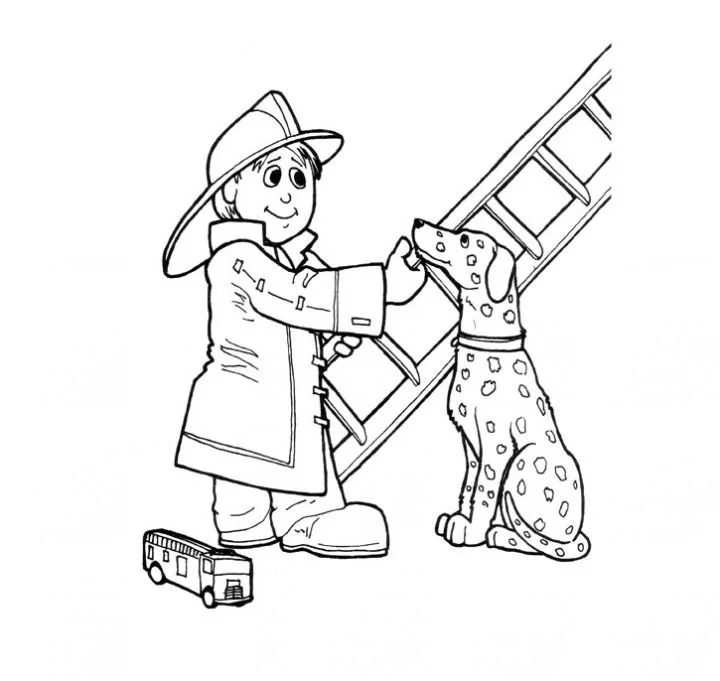 Bombero Para Colorear 49