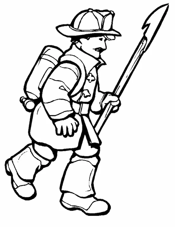 Bombero Para Colorear 54