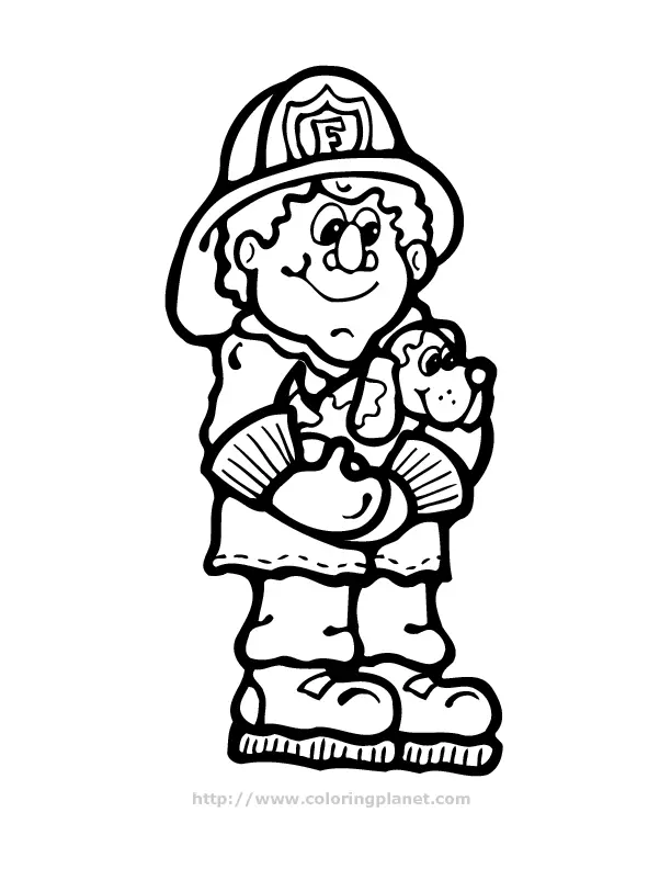 Bombero Para Colorear 55