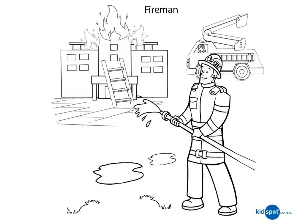 Bombero Para Colorear 58