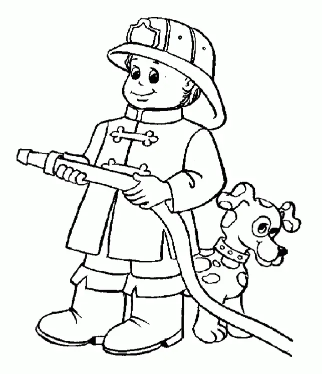 Bombero Para Colorear 72