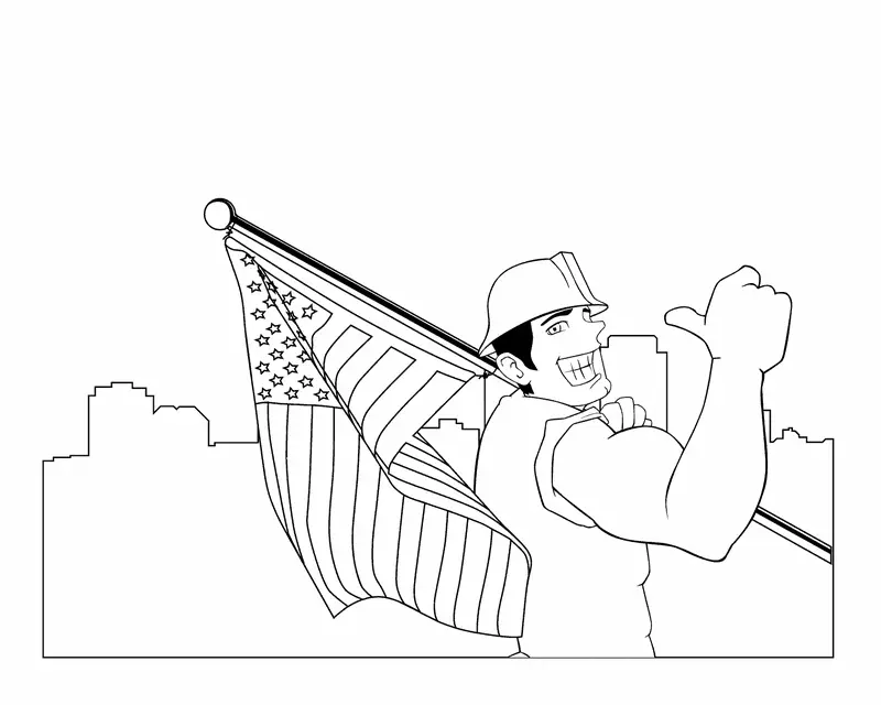 Bombero Para Colorear 76