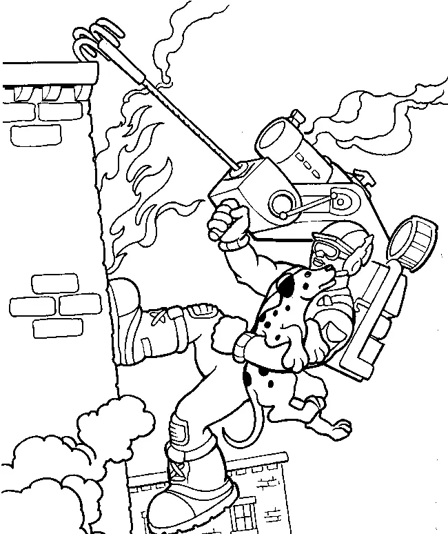 Bombero Para Colorear 77