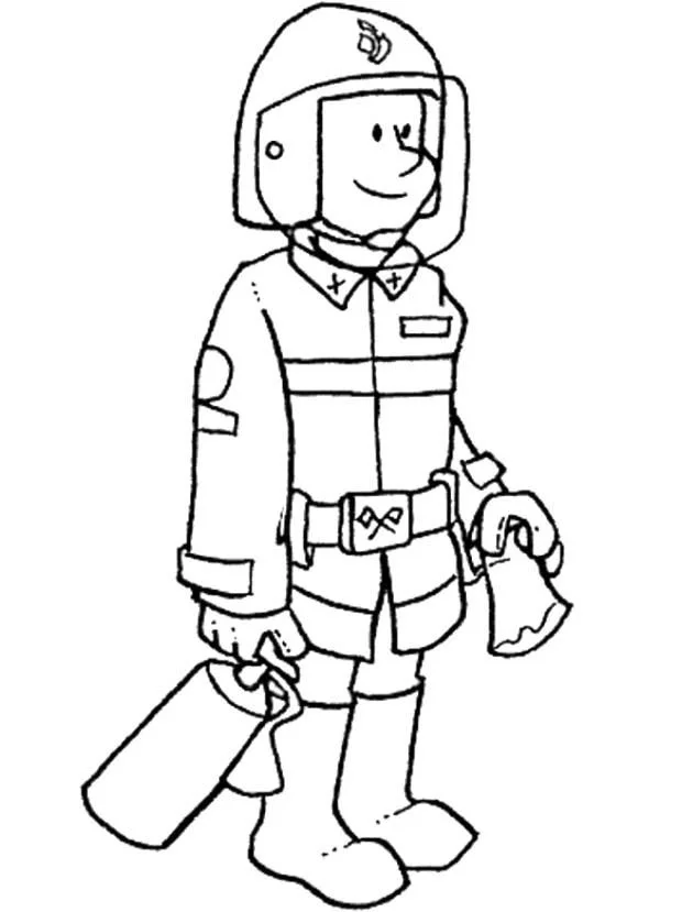 Bombero Para Colorear 85
