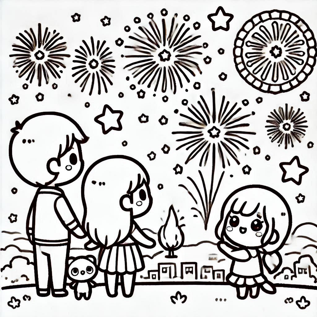 Fireworks coloring pages 53