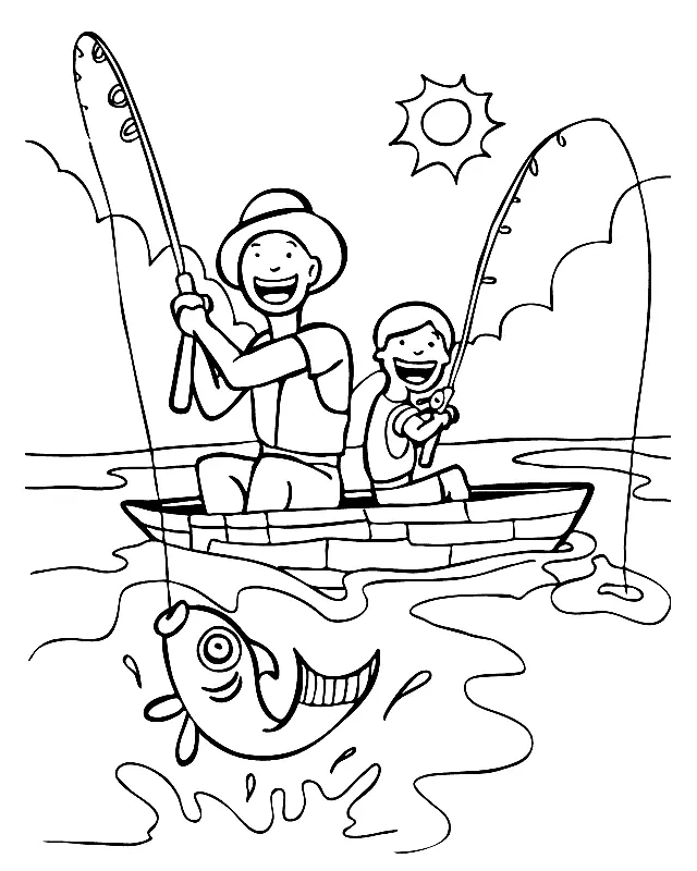 Fishing Coloring Pages 9