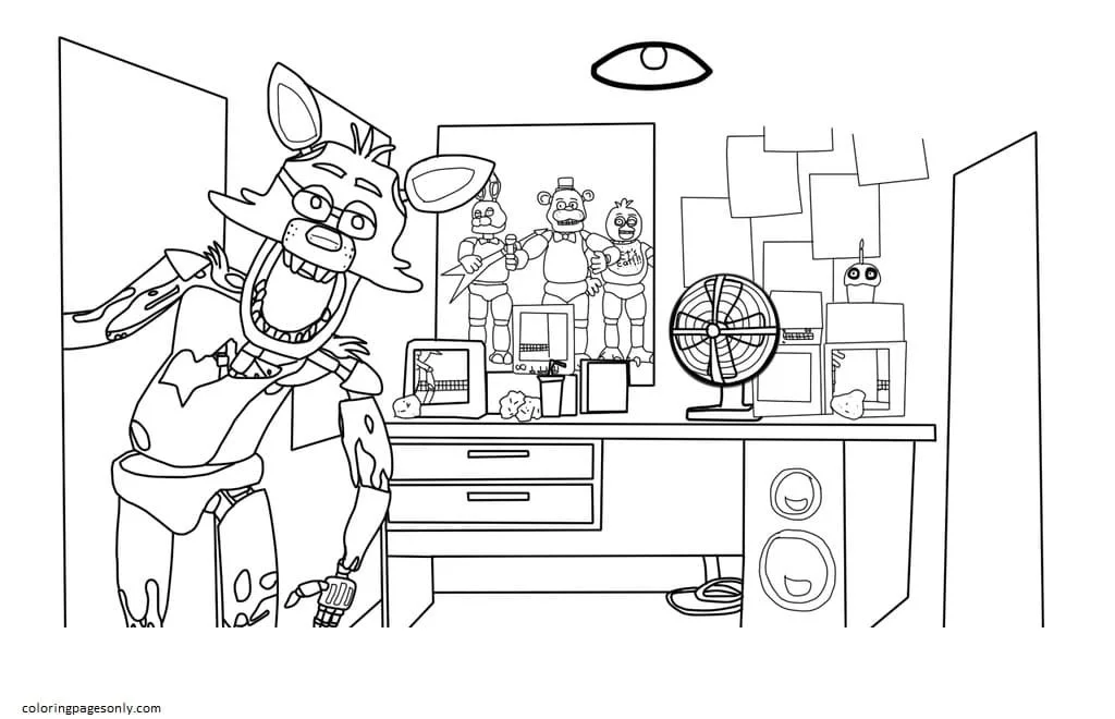 Five Nights At Freddy s Coloring Pages 14
