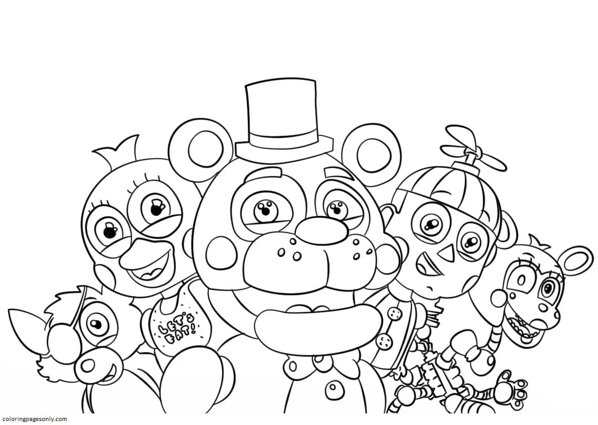 Five Nights At Freddy s Coloring Pages 16