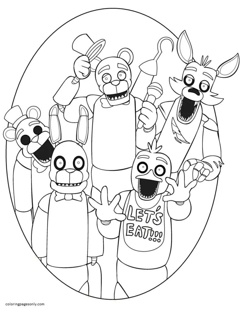 Five Nights At Freddy s Coloring Pages 29