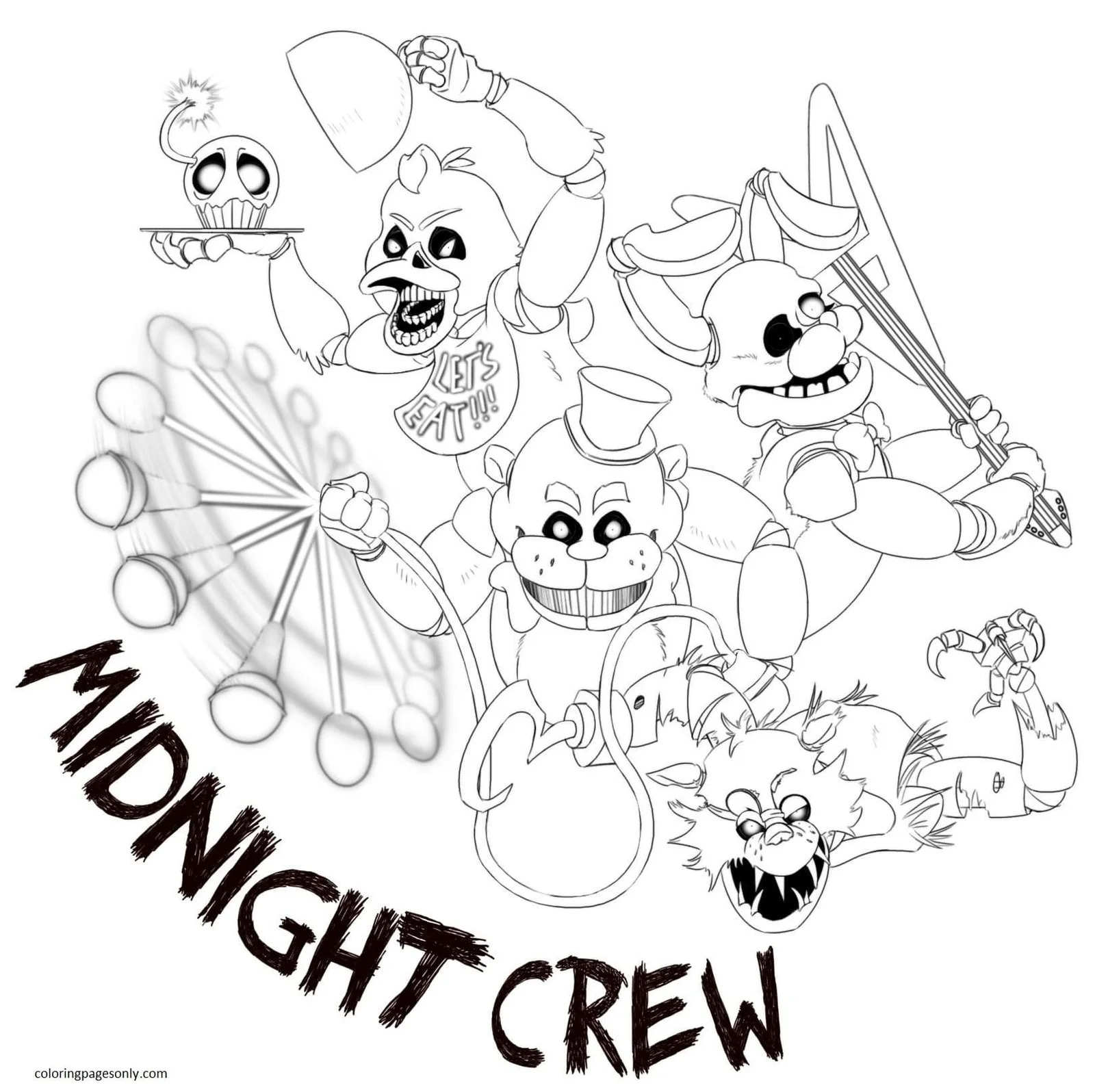 Five Nights At Freddy s Coloring Pages 37