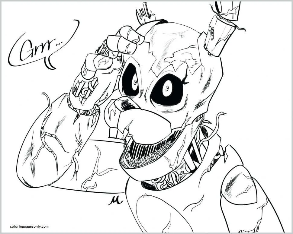 Five Nights At Freddy s Coloring Pages 43
