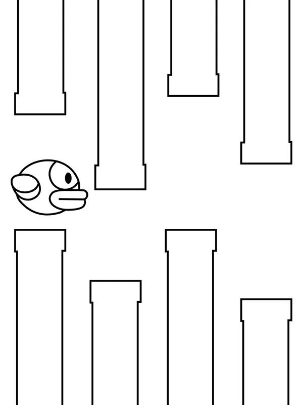 Flappy Bird Ausmalbilder 1