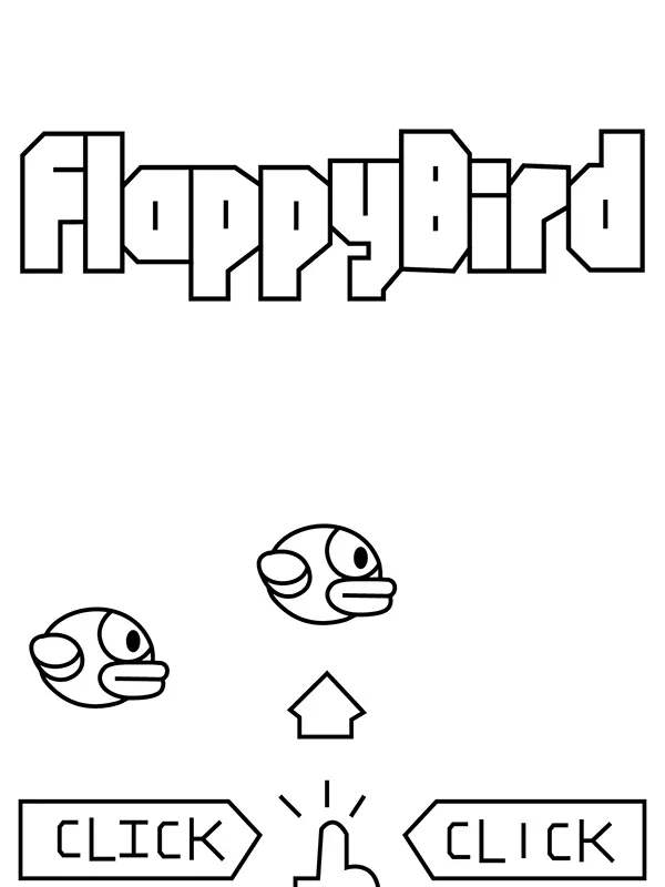 Flappy Bird Ausmalbilder 8