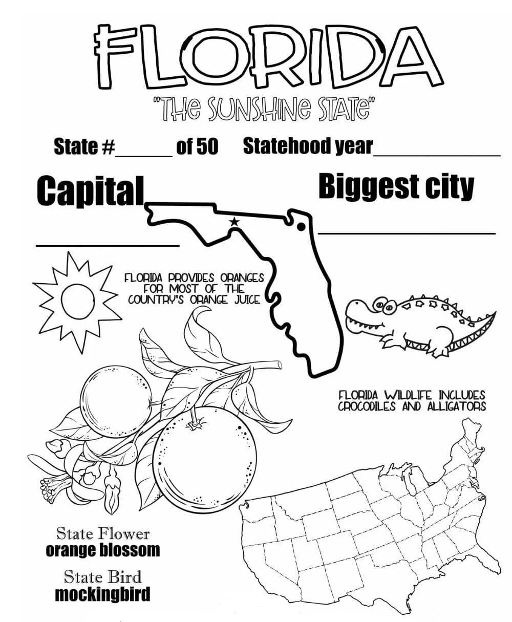 Florida Coloring Pages 29