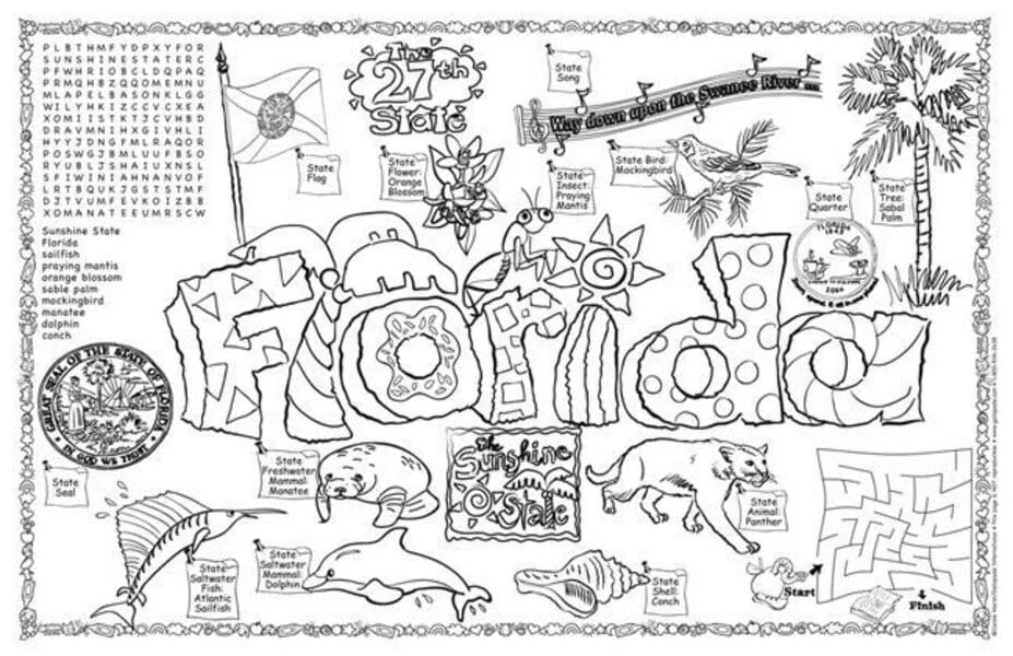 Florida Coloring Pages 44