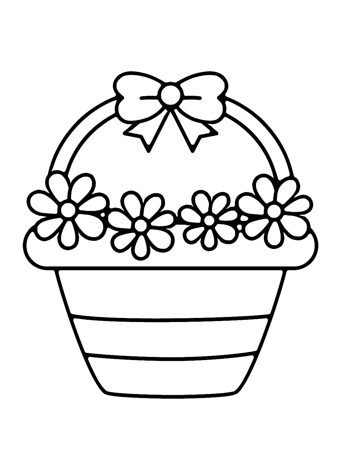 Blumenkorb Ausmalbilder 11