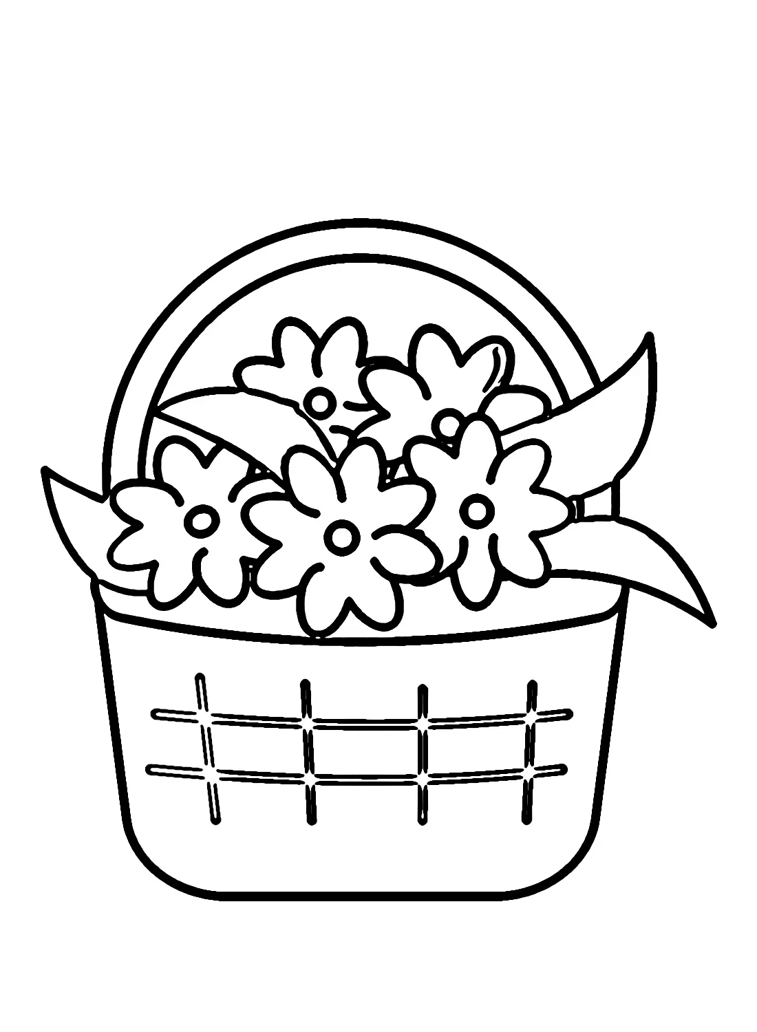 Blumenkorb Ausmalbilder 13