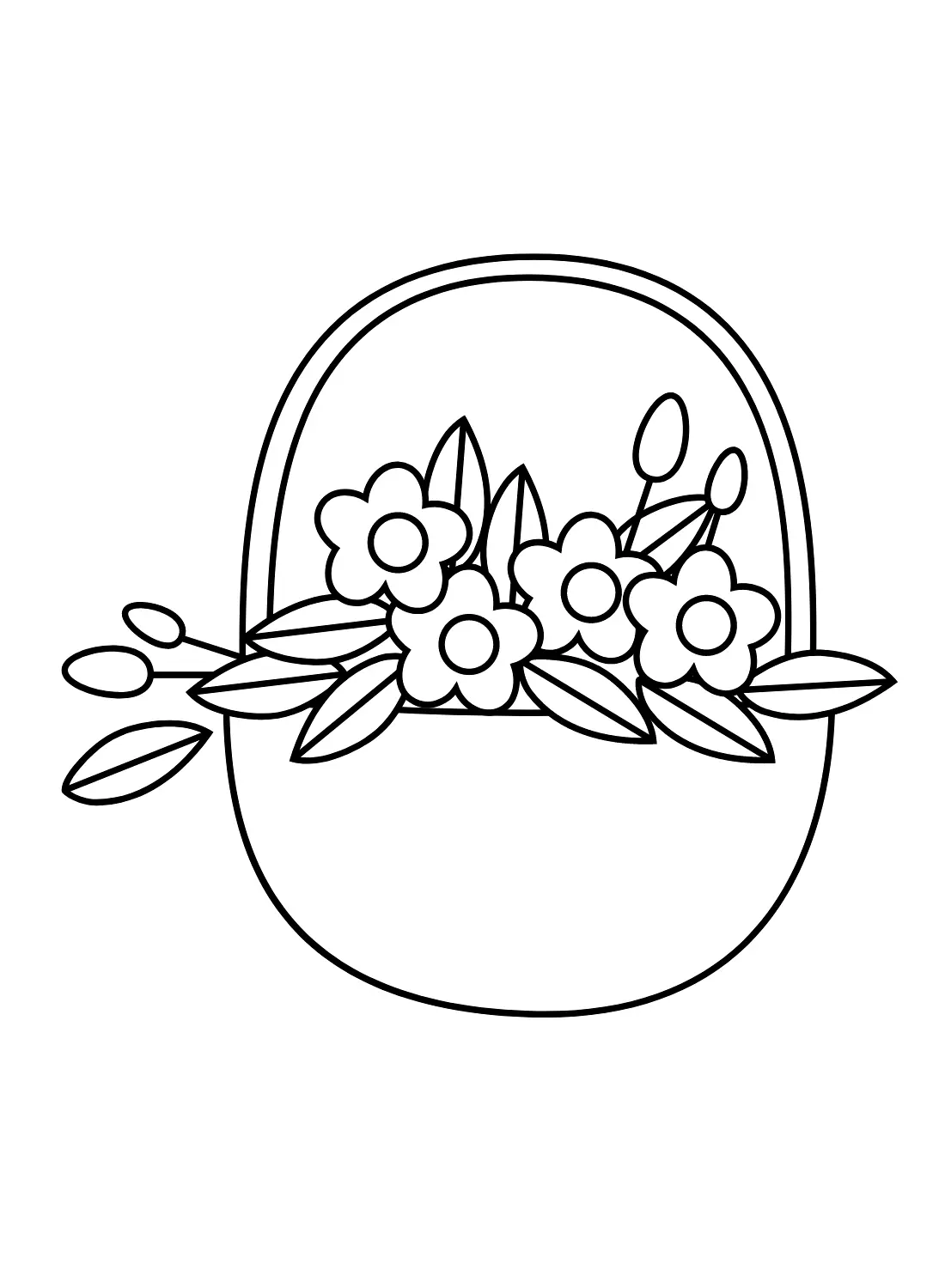 Blumenkorb Ausmalbilder 17
