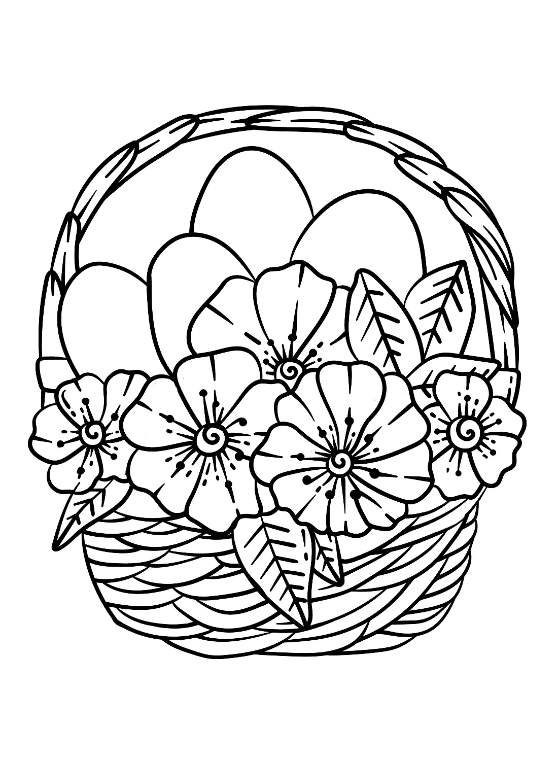 Blumenkorb Ausmalbilder 18