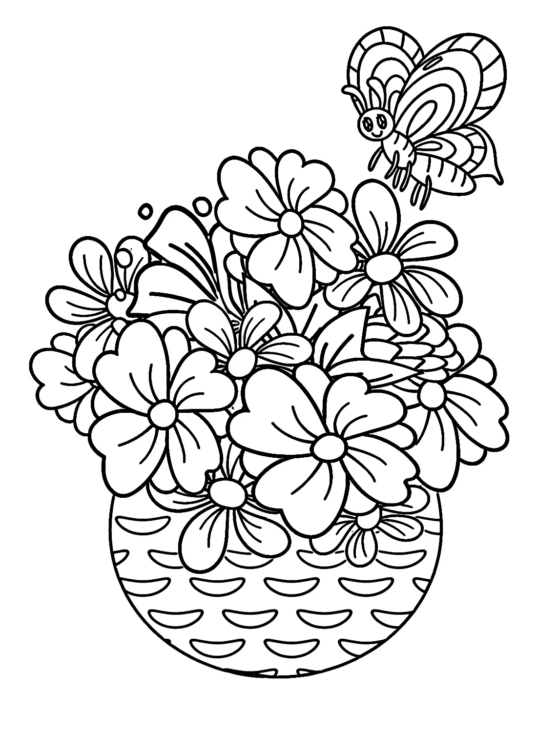 Blumenkorb Ausmalbilder 19