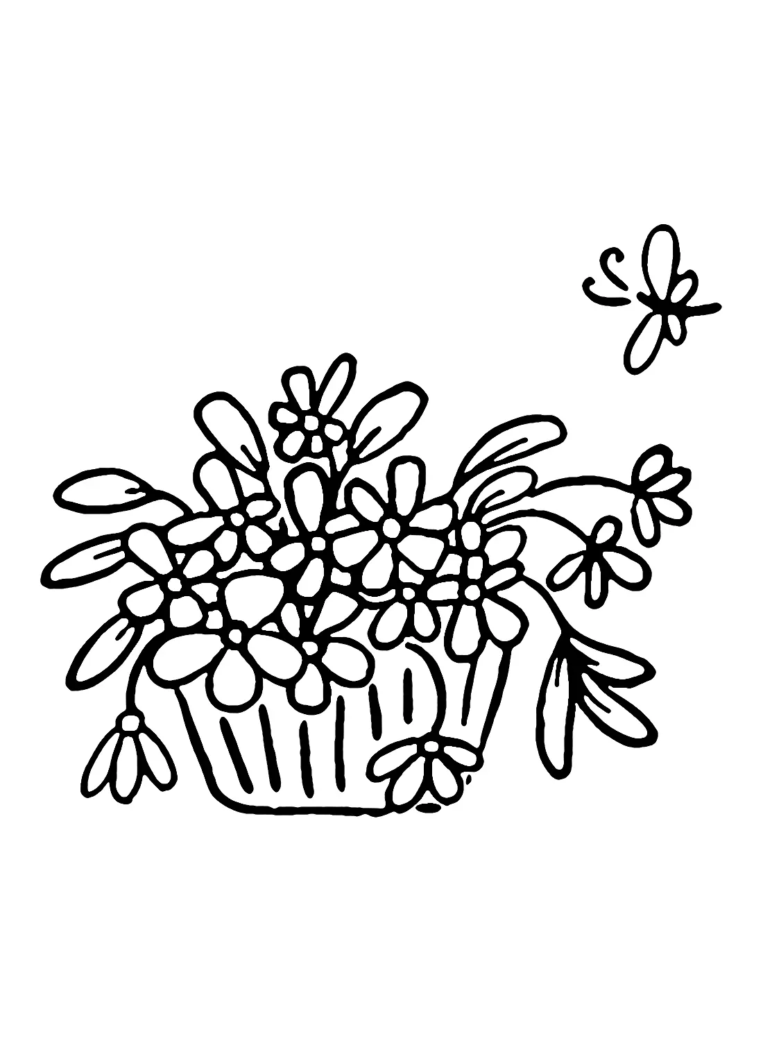 Blumenkorb Ausmalbilder 25