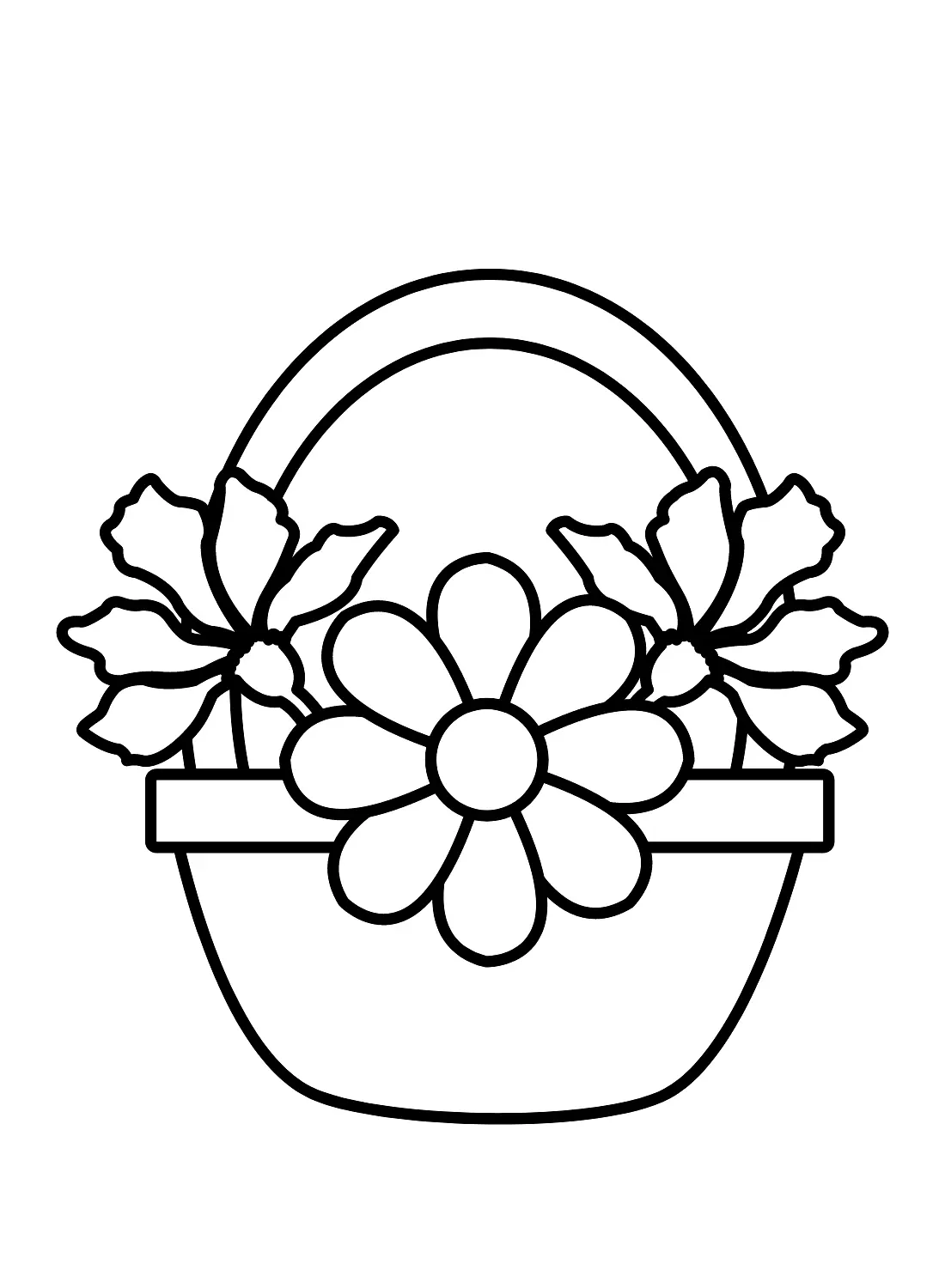 Blumenkorb Ausmalbilder 5