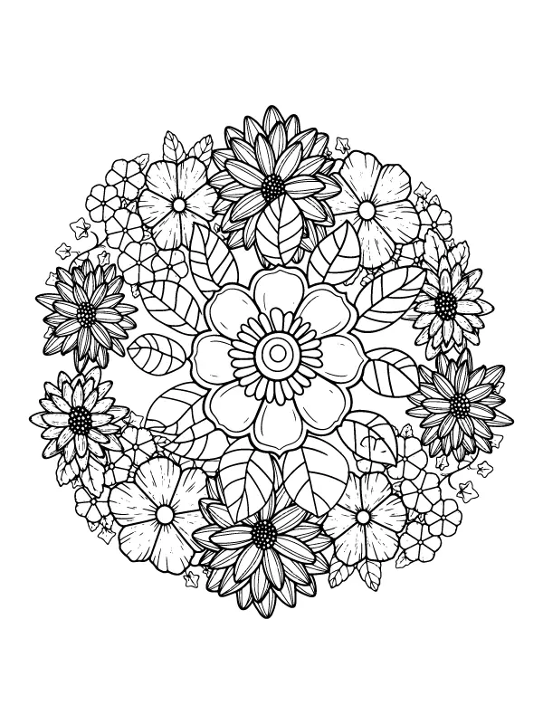 Flores Para Adultos Para Colorear 14