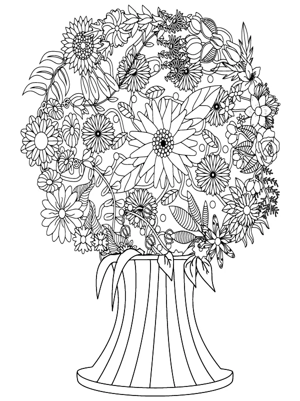 Flores Para Adultos Para Colorear 19