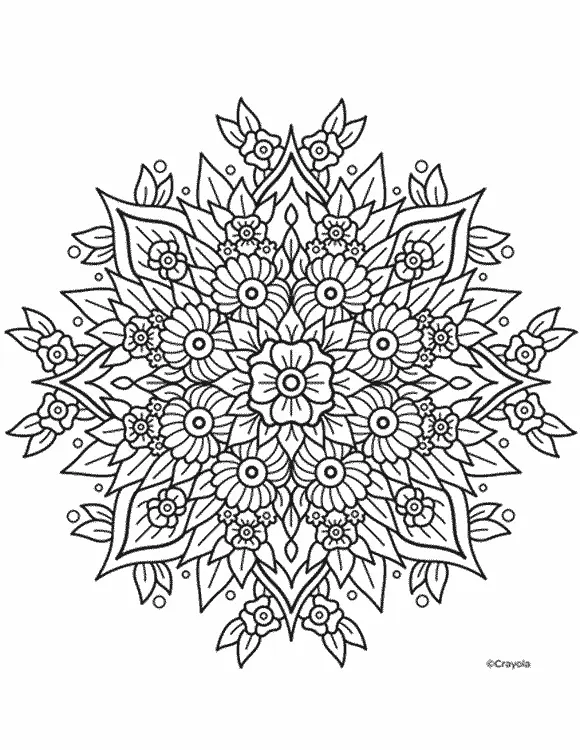 Flower Mandala Coloring Pages 14
