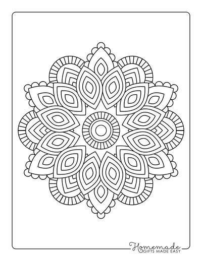 Flower Mandala Coloring Pages 16