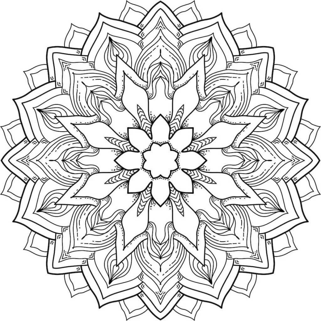 Flower Mandala Coloring Pages 18